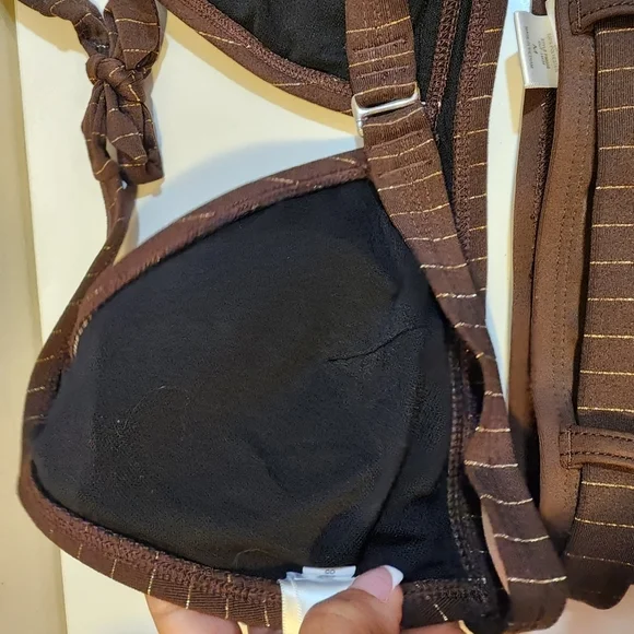 Isaac Mizrahi bown Stripes two pieces bikini set Size M - Picture 11 of 12